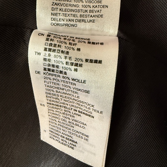 Sandro Classic Gray Wool Double-Breasted Blazer - Picture 8 of 11